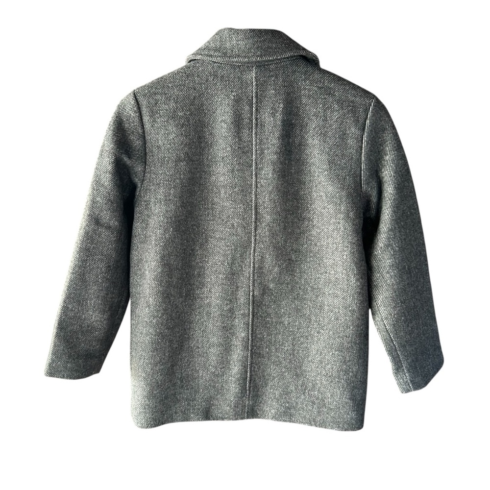 🆕 Cat & Jack Gray Tweed Faux Wool Double Breasted Lined Pea Coat Size M (8) - Picture 10 of 11